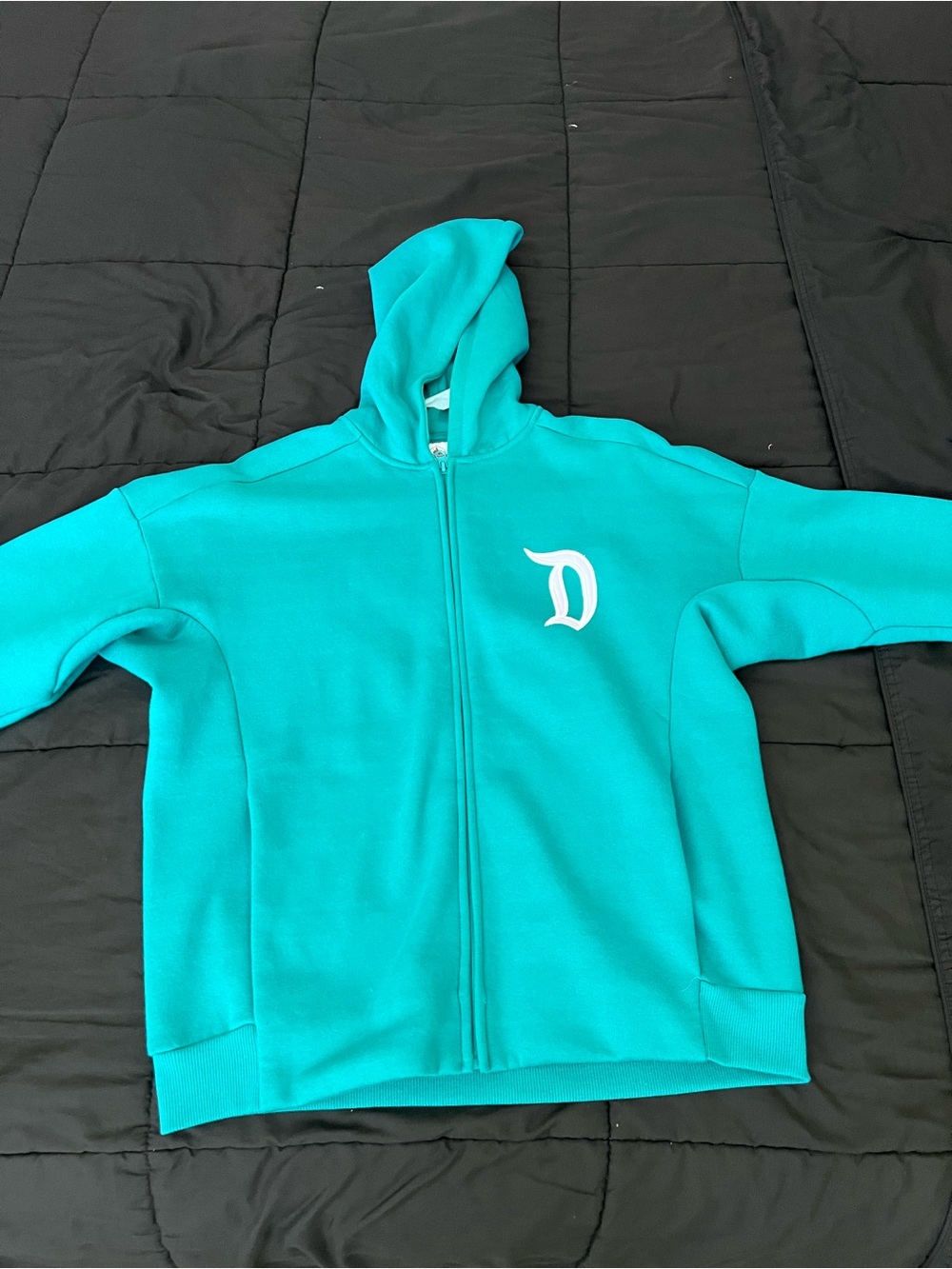 Disney Teal Zip-Up Hooded Sweatshirt for Women